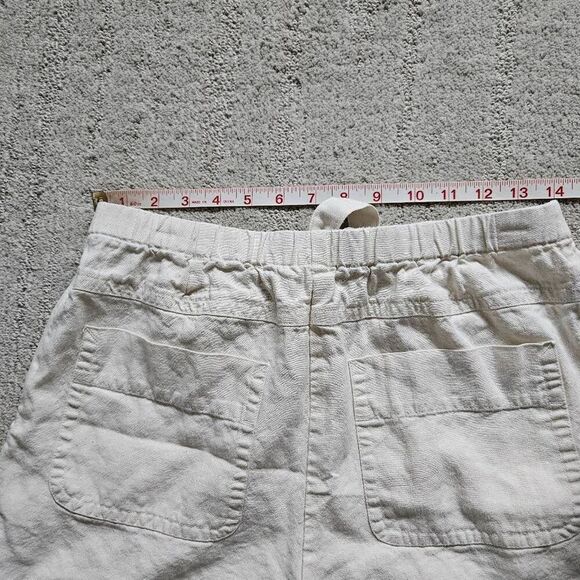 Vince Linen Silk Blend Shorts Size Small in Cream - Picture 5 of 6